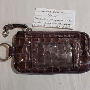 Vintage Brighton snap wallet in grape.
